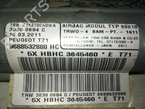 Right curtain airbag PEUGEOT 308 I (4A_, 4C_)  | BP29722139C12 