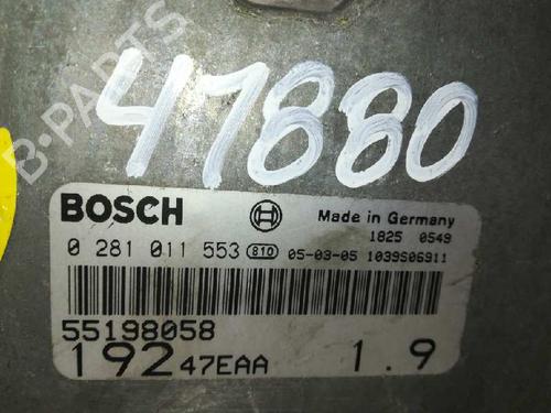 Engine control unit (ECU) FIAT STILO (192_) 1.9 JTD (192_XE1A) | BP20790193M57 