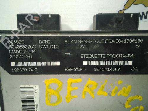 Engine control unit (ECU) CITROËN BERLINGO / BERLINGO FIRST MPV (MF_, GJK_, GFK_) 1.9 D (MFWJZ) | BP20795889M57 
