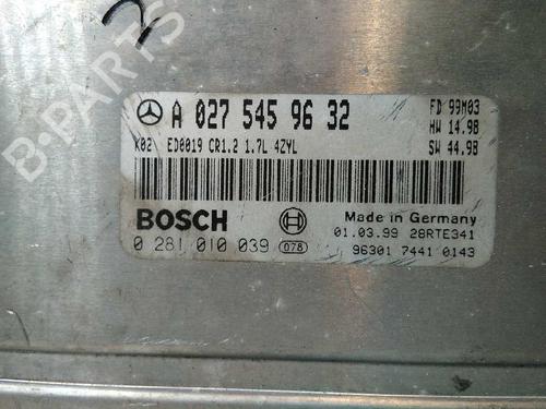 Engine control unit (ECU) MERCEDES-BENZ A-CLASS (W168) A 170 CDI (168.008) | BP20791199M57 
