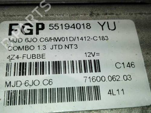 Engine control unit (ECU) OPEL COMBO Box Body/MPV 1.3 CDTI 16V | BP20812783M57 