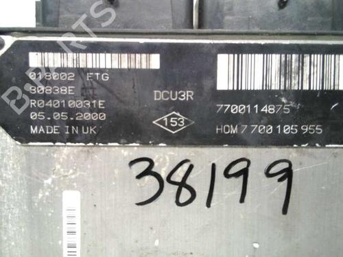Engine control unit (ECU) RENAULT CLIO II (BB_, CB_) 1.9 D (B/CB0E, BB0J) | BP20797419M57 