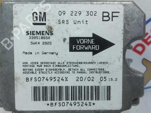 ECU airbags OPEL ASTRA G Hatchback (T98) 1.6 16V (F08, F48) | BP20806137M53 