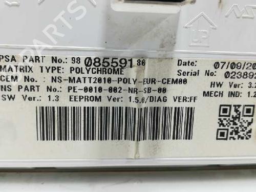 Instrument cluster PEUGEOT 208 I (CA_, CC_) 1.6 BlueHDi 100 | BP20730922C47 