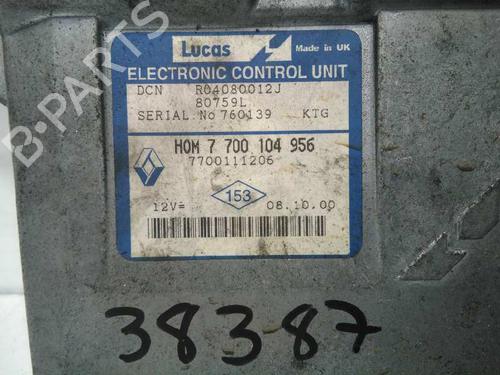 Engine control unit (ECU) RENAULT KANGOO (KC0/1_) D 65 1.9 (KC0E, KC02, KC0J, KC0N) | BP20797578M57 