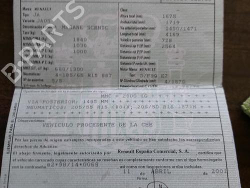 Compresseur AC RENAULT SCÉNIC I MPV (JA0/1_, FA0_) 1.9 dTi (JA1U) | BP20830301M34 