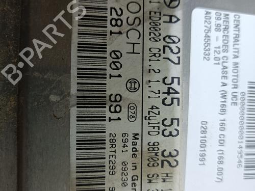 Engine control unit (ECU) MERCEDES-BENZ A-CLASS (W168) A 160 CDI (168.007) | BP20840436M57 