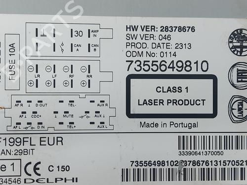 Radio FIAT PUNTO EVO (199_) 1.3 D Multijet (199AXC1A, 199BXC1A, 199AXT1A, 199BXT1A) | BP23866769E6 