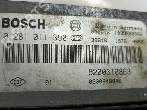 Engine control unit (ECU) RENAULT GRAND SCÉNIC II (JM0/1_) 1.9 dCi (JM0G, JM12, JM1G, JM2C) | BP20838810M57 
