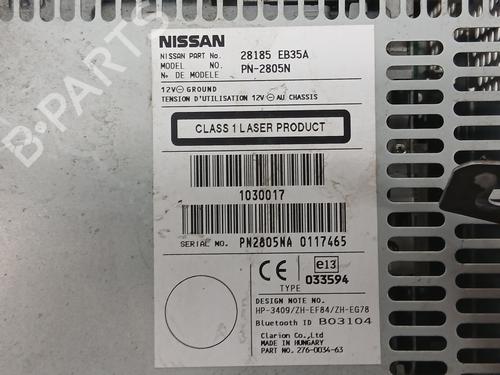 Radio NISSAN PATHFINDER III (R51)  | BP27544600E6 