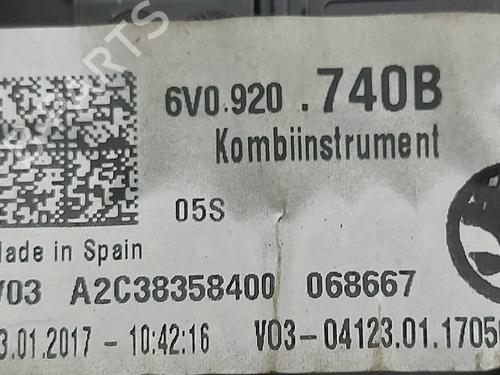 Instrument cluster SKODA FABIA III (NJ3) 1.0 | BP20843631C47 