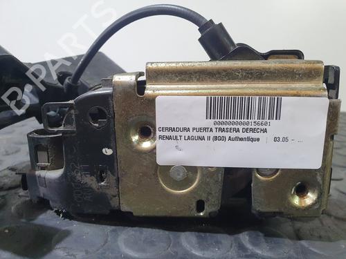 Used Rear right lock RENAULT LAGUNA II (BG0/1_) 1.6 16V (BG1G, BG1H) (112 hp) 20825999
