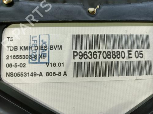 Instrument cluster PEUGEOT 307 (3A/C) 2.0 HDi 90 | BP20830845C47 