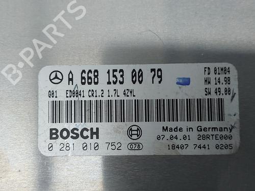 Engine control unit (ECU) MERCEDES-BENZ A-CLASS (W168) A 170 CDI (168.009, 168.109) | BP20983767M57 