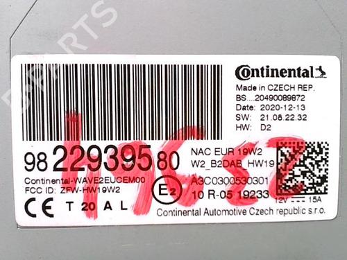 Radio CITROËN C3 III (SX) 1.5 BlueHDi 100 (SXYHYP, SXYHTU) | BP22784902E6