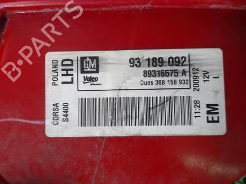 Used Left taillight Left taillight OPEL CORSA D (S07) 1.3 CDTI (L08, L68) (75 hp) 20877222 20877222