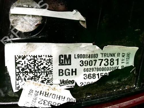 Used Right tailgate light OPEL ASTRA K Sports Tourer (B16) 1.5 CRDI (35) (122 hp) 20875205