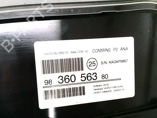 Instrument cluster PEUGEOT 208 II (UB_, UP_, UW_, UJ_) 1.5 BlueHDI 100 | BP28023643C47 