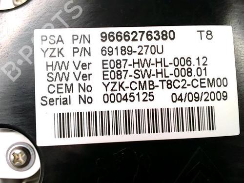 Instrument cluster PEUGEOT 3008 I MPV (0U_) 1.6 HDi | BP22090570C47 
