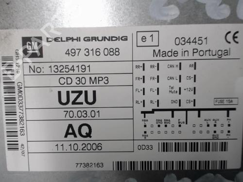 Bilradio OPEL CORSA D (S07) 1.3 CDTI (L08, L68) | BP22082336E6 