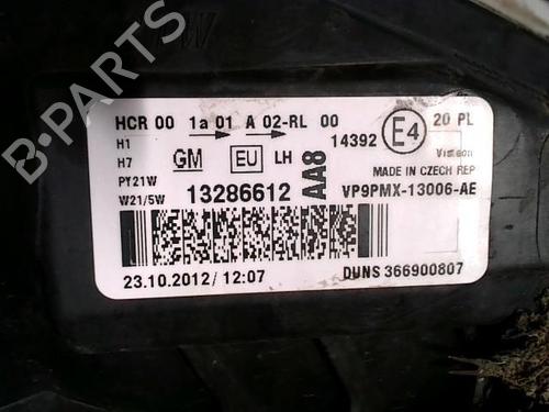Used Left headlight OPEL MERIVA B MPV (S10) 1.7 CDTI (75) (110 hp) 20875172
