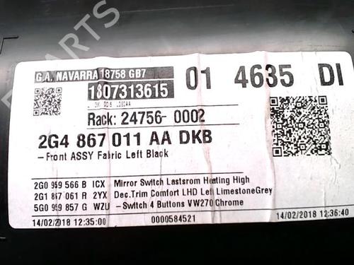 Front left panel VW POLO VI (AW1, BZ1, AE1) 1.0 TSI | BP29900801C58