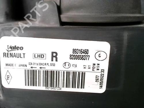 Used Right headlight Right headlight RENAULT MODUS / GRAND MODUS (F/JP0_) 1.5 dCi (FP0E, JP0E) (65 hp) 22091387 22091387