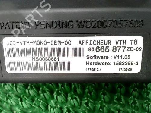 Used Display monitor PEUGEOT 3008 I MPV (0U_) 1.6 HDi (109 hp) 22090569