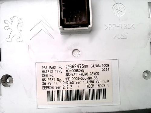 Instrument cluster PEUGEOT 3008 I MPV (0U_) 1.6 HDi | BP22090570C47 