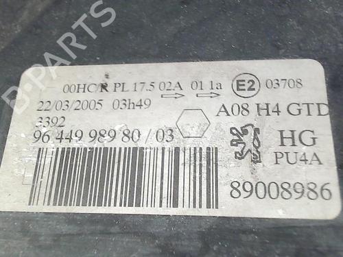 Used Left headlight Left headlight PEUGEOT 1007 (KM_) 1.4 (75 hp) 20873554 20873554