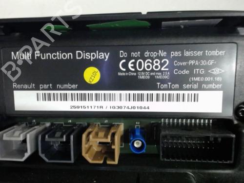Used Display monitor Display monitor RENAULT MEGANE III Hatchback (BZ0/1_, B3_) 1.5 dCi (BZ09, BZ0D, BZ1W, BZ29, BZ14) (110 hp) 22086548 22086548