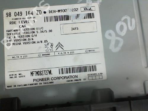 Used Radio PEUGEOT 208 I (CA_, CC_) 1.2 VTI 82 (82 hp) 21856919