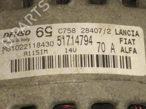 Used Alternator Alternator FIAT PUNTO (188_) 1.2 60 (188.030, .050, .130, .150, .230, .250) (60 hp) 20898288 20898288