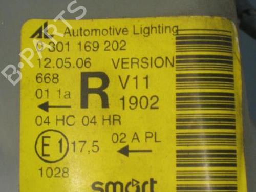 Used Right headlight SMART FORTWO Coupe (450) 0.7 (450.352, 450.332) (61 hp) 20892381