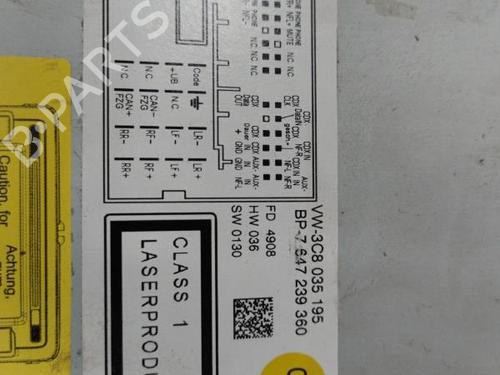 Used Radio Radio VW SCIROCCO III (137, 138) 2.0 TFSI (200 hp) 20900057 20900057