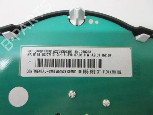 Used Instrument cluster CITROËN C3 II (SC_) 1.4 HDi 70 (SC8HZC, SC8HR0, SC8HP4) (68 hp) 20889536