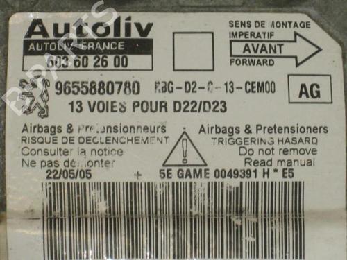 ECU airbags PEUGEOT 407 (6D_) 2.0 HDi 135 (6DRHRH, 6DRHRE, 6DRHRG, 6DRHRJ) | BP20909490M53 