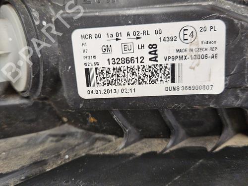 Left headlight OPEL MERIVA B MPV (S10) 1.4 (75) | BP29372201C28 
