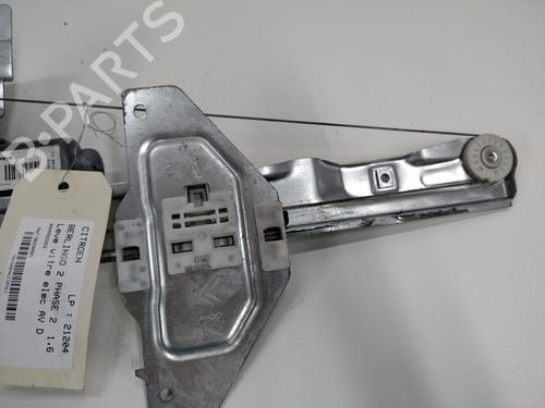 Used Front right window mechanism Front right window mechanism CITROËN BERLINGO Box Body/MPV (B9) 1.6 HDi 90 (90 hp) 21562491 21562491