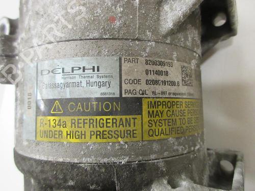 Used AC compressor AC compressor RENAULT MEGANE II Coupé-Cabriolet (EM0/1_) 1.9 dCi (120 hp) 20908654 20908654
