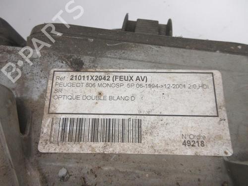 Højre forlygte PEUGEOT 806 (221) 2.1 td 12V (109 hp) 20908305