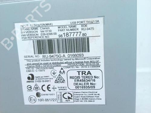 Used Radio Radio CITROËN C3 III (SX) 1.6 BlueHDi 75 (75 hp) 20911027 20911027