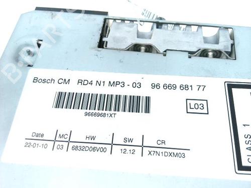 Used Radio Radio CITROËN BERLINGO MULTISPACE (B9) 1.6 HDi 90 (90 hp) 20913720 20913720