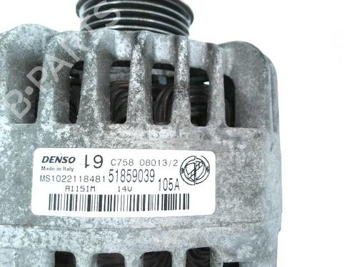 Used Alternator Alternator FIAT 500 (312_) 1.2 (312AXA1A) (69 hp) 21393204 21393204