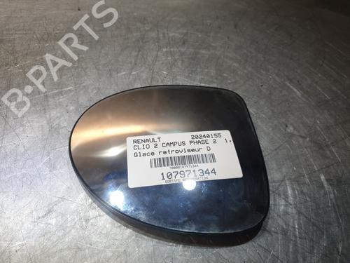 Used Right mirror glass RENAULT CLIO II (BB_, CB_) 1.2 16V (BB05, BB0W, BB11, BB27, BB2T, BB2U, BB2V, CB05,... (75 hp) 26952365