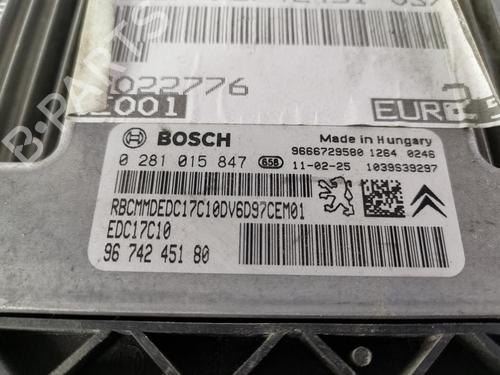 Used Engine control unit (ECU) Engine control unit (ECU) PEUGEOT 207 SW (WK_) 1.6 HDi (92 hp) 20922123 20922123