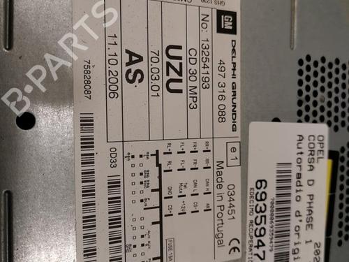 Radio OPEL CORSA D (S07) 1.3 CDTI (L08, L68) | BP20920177E6 