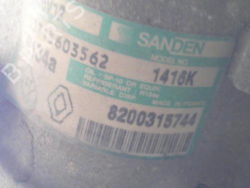 Used AC compressor AC compressor RENAULT CLIO II (BB_, CB_) 1.4 16V (B/CB0P, BB13) (98 hp) 20990154 20990154