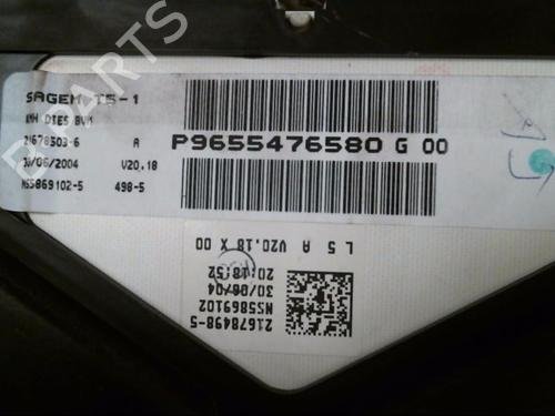 Instrument cluster PEUGEOT 307 (3A/C) 2.0 HDi 90 | BP20999002C47 