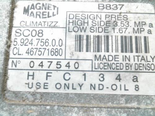 AC compressor FIAT PUNTO (188_) 1.2 16V 80 (188.233, .235, .253, .255, .333, .353, .639,... | BP20996932M34 